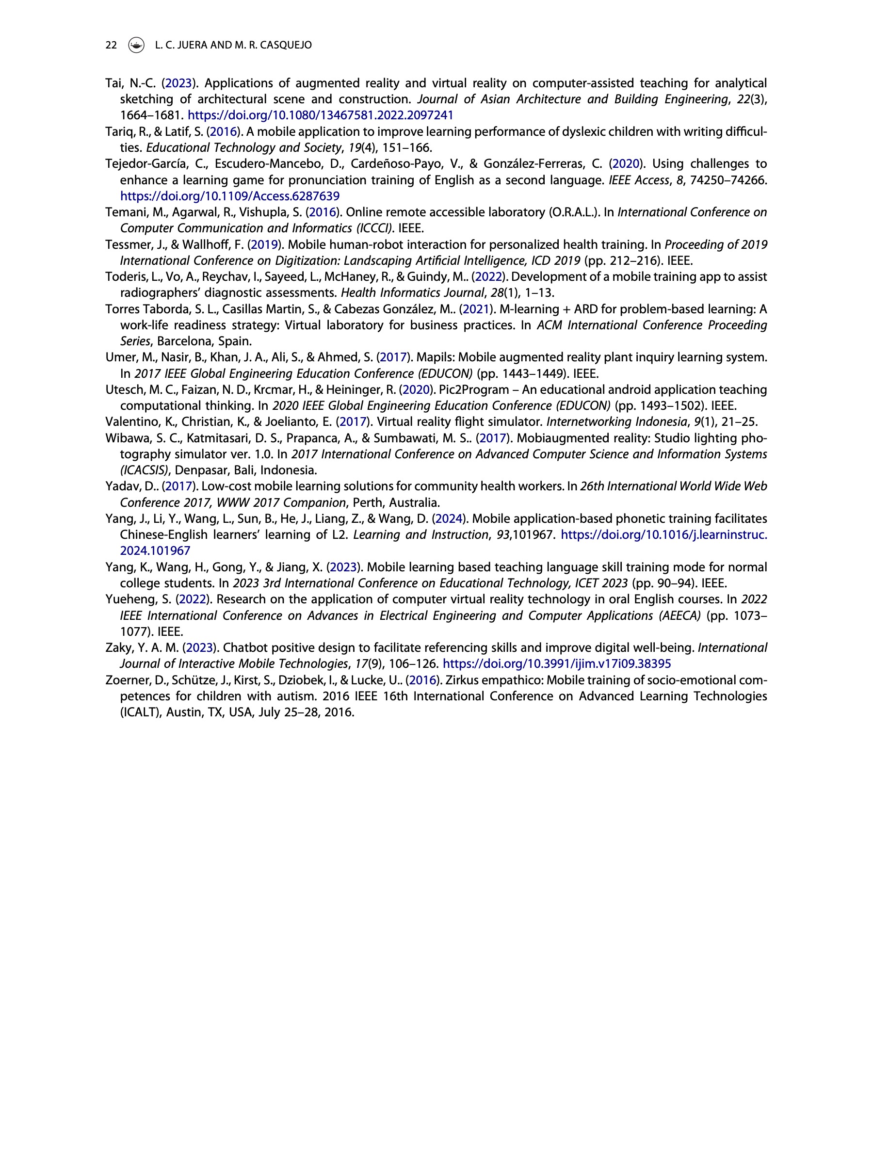 Preview page 23 of the mobile training systematic review